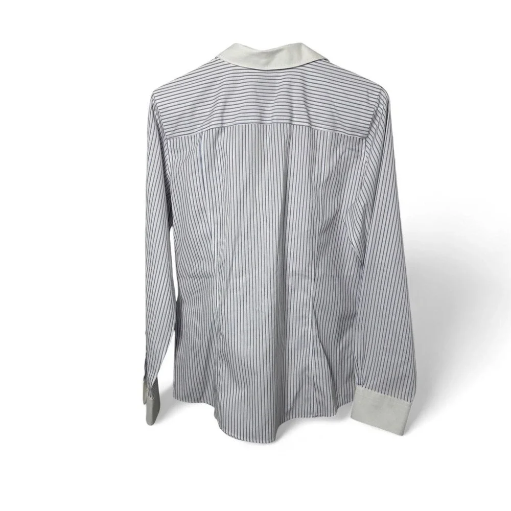 Brooks Brothers Women's Fitted Long Sleeve Button Up Shirt  Non Iron Stretch 12